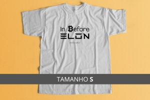 T-shirt de algodão: In Before Elon (tamanho S – 2 cores)