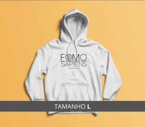 Hoodie de algodão: FOMO Sapiens (tamanho L – 2 cores)